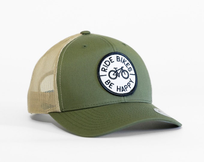 Ride Bikes Be Happy Trucker Hat