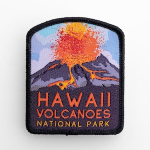 Hawaii Volcanoes National Park Patch: Embroidered Iron-On Souvenir