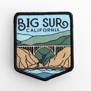 Big Sur California Woven Patch: Bixby Bridge Souvenir