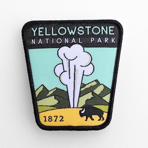 Yellowstone National Park Patch: Woven Embroidered Souvenir