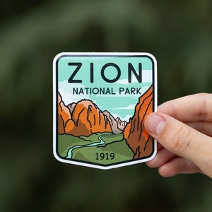 Zion National Park Sticker | Waterproof, Outdoor, Vinyl Decal | Hike the Narrows or Angels Landing