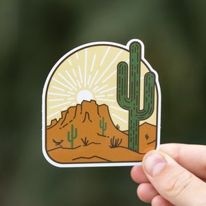Desert Landscape Sticker | Waterproof, Sunproof, Dishwasher Safe Vinyl Decal | The Spirit of the Southwest for desert lovers!