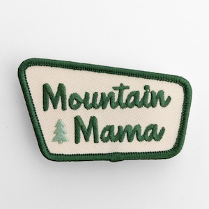 Mountain Mama Embroidered Patch: Iron-On Nature Applique