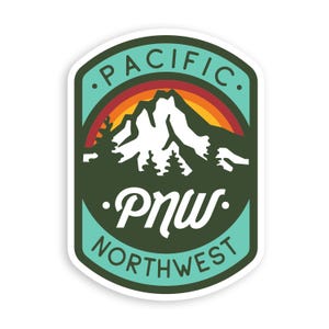 Pacific Northwest Colors, PNW, Waterproof Vinyl Sticker, UV resistant Decal, Laptop, Waterbottle, Car Window Decal