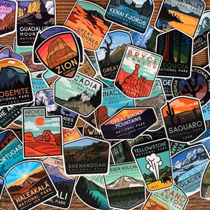 National Park Sticker Set | Complete Set of 63 National Park Decals | For the Adventurer