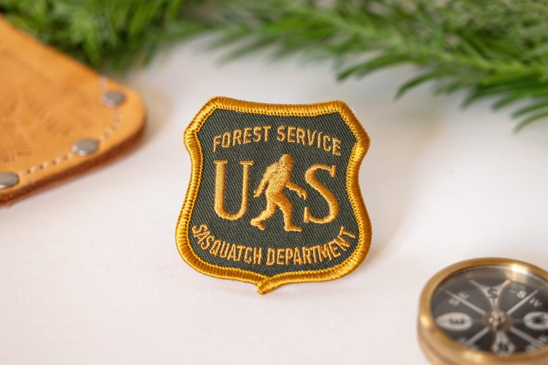 US Sasquatch Department Iron On Embroidered Patch image 1