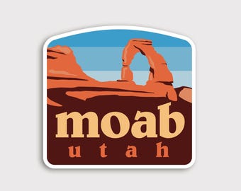Moab Utah Sticker. Waterproof and Weatherproof