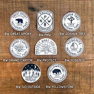 National Park Sticker Set: Waterproof Vinyl Decals - Etsy