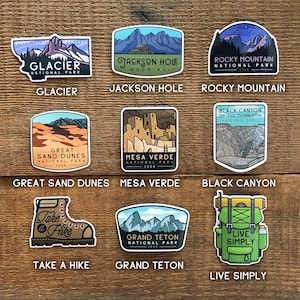 National Park Sticker Set Waterproof Vinyl Sticker, UV resistant NP Decal Choose as few or many of your favorite parks as you like image 6