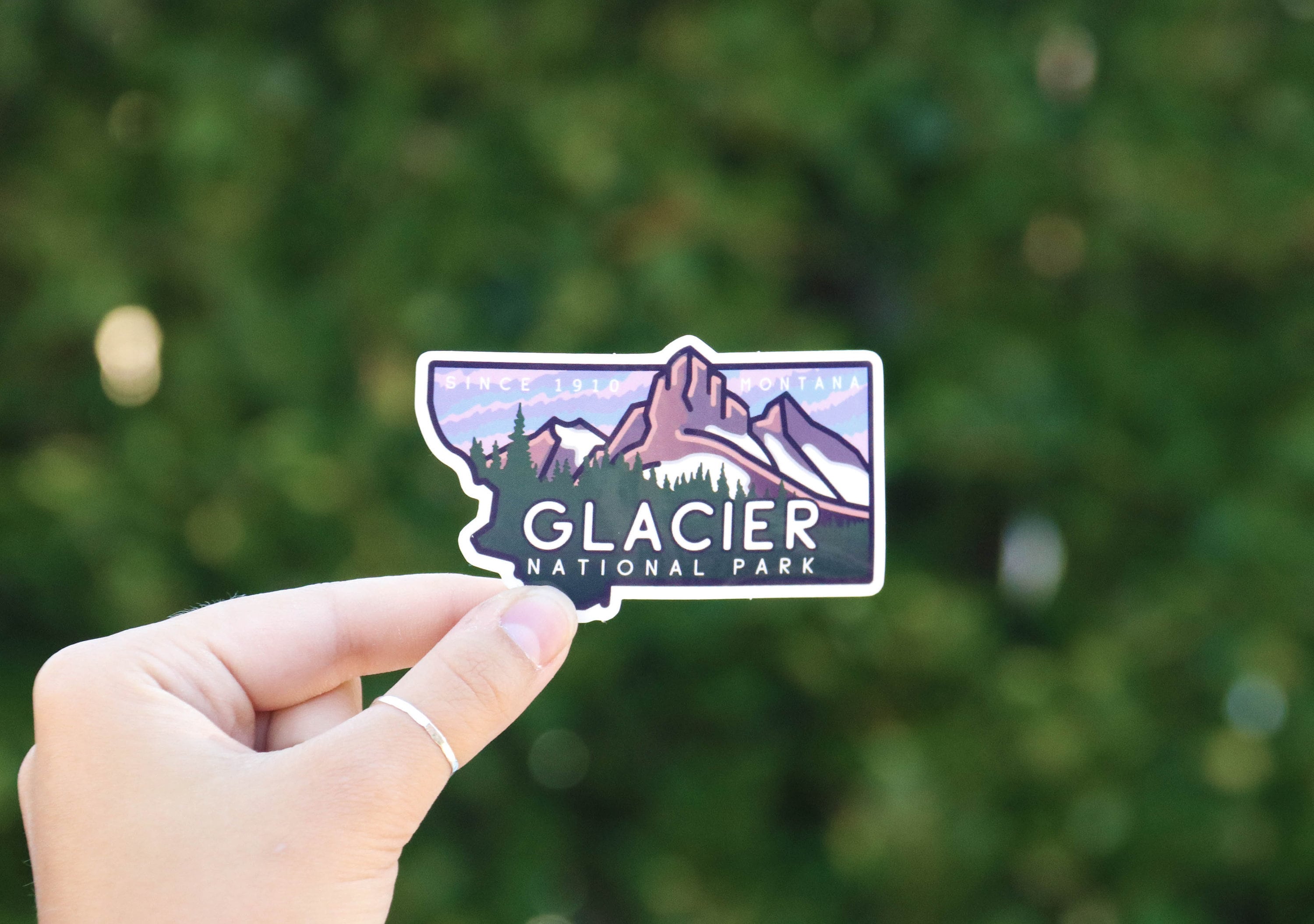 Glacier National Park Waterproof Vinyl Sticker, UV Resistant Decal - Etsy