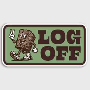 Log Off Sticker