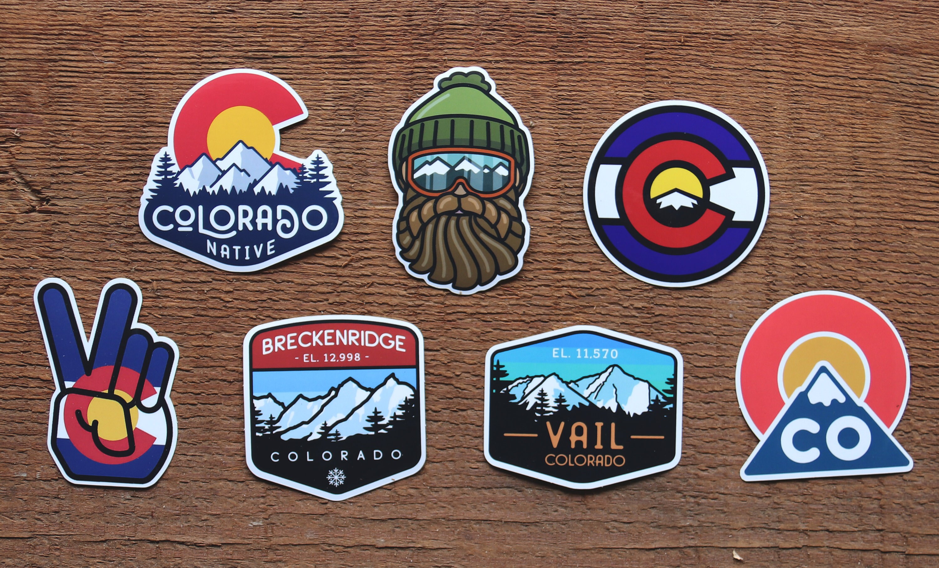 Colorado Sticker Set Waterproof Vinyl UV Resistant Decal - Etsy