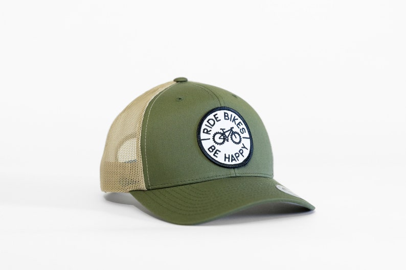 Ride Bikes Be Happy Hat, made by Squatchy