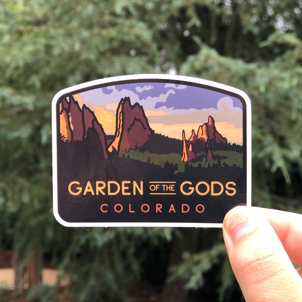 Garden of the Gods Park Sticker | Colorado Springs CO Decal | Red Rock climbing