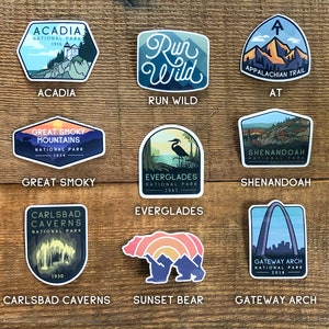 National Park Sticker Set Waterproof Vinyl Sticker, UV resistant NP Decal Choose as few or many of your favorite parks as you like image 5