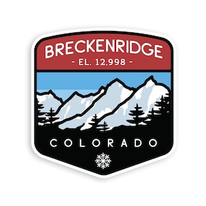 Breckenridge Colorado Sticker: Mountain Adventure Vinyl Decal