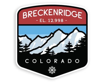 Breckenridge Colorado Sticker: Mountain Adventure Vinyl Decal