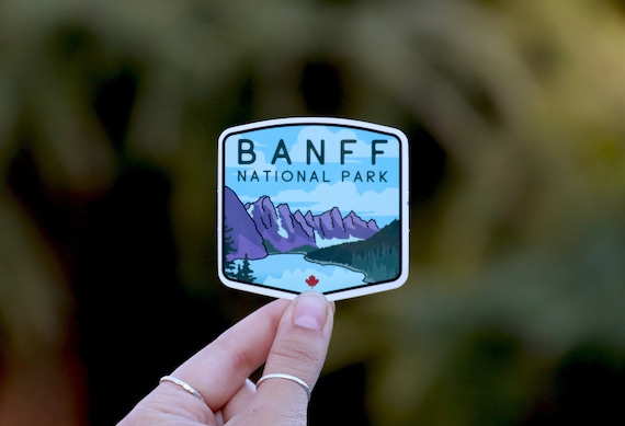Banff National Park - Waterproof Vinyl Sticker, UV resistant Decal