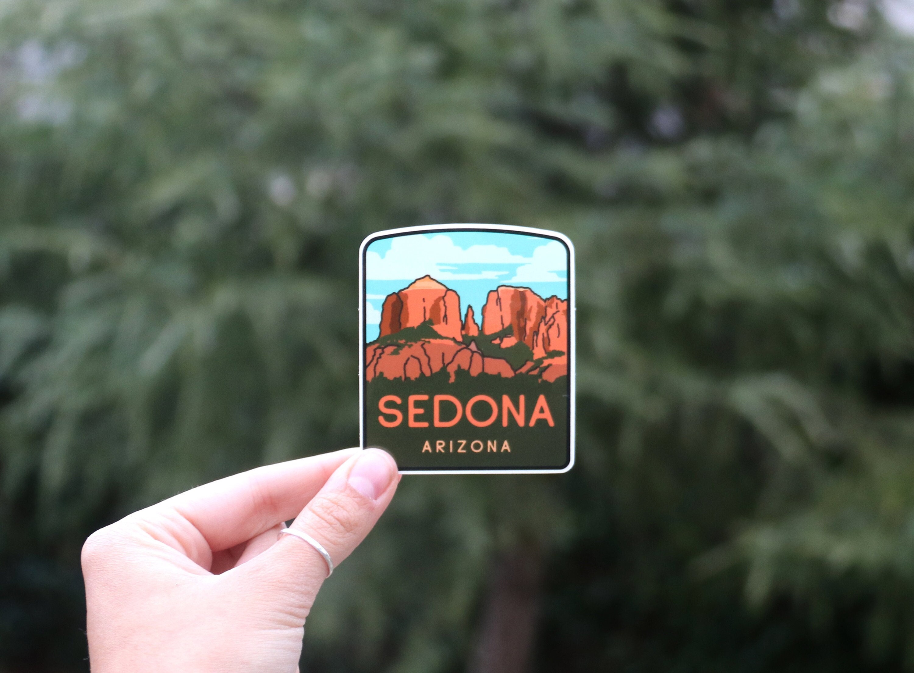 Vintage Flagstaff Arizona Circle Decal Sticker - Perfect Souvenir & Travel Memento