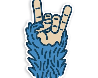 Bigfoot Rock Star Sticker: Waterproof Vinyl Sasquatch Decal