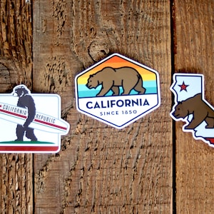 California Sticker Set, Laptop, Waterbottle, Car Window Sticker