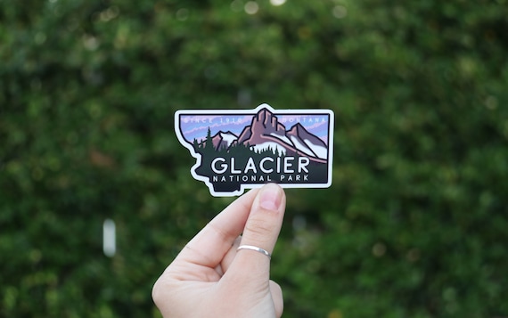 Glacier National Park Waterproof Vinyl Sticker UV Resistant | Etsy