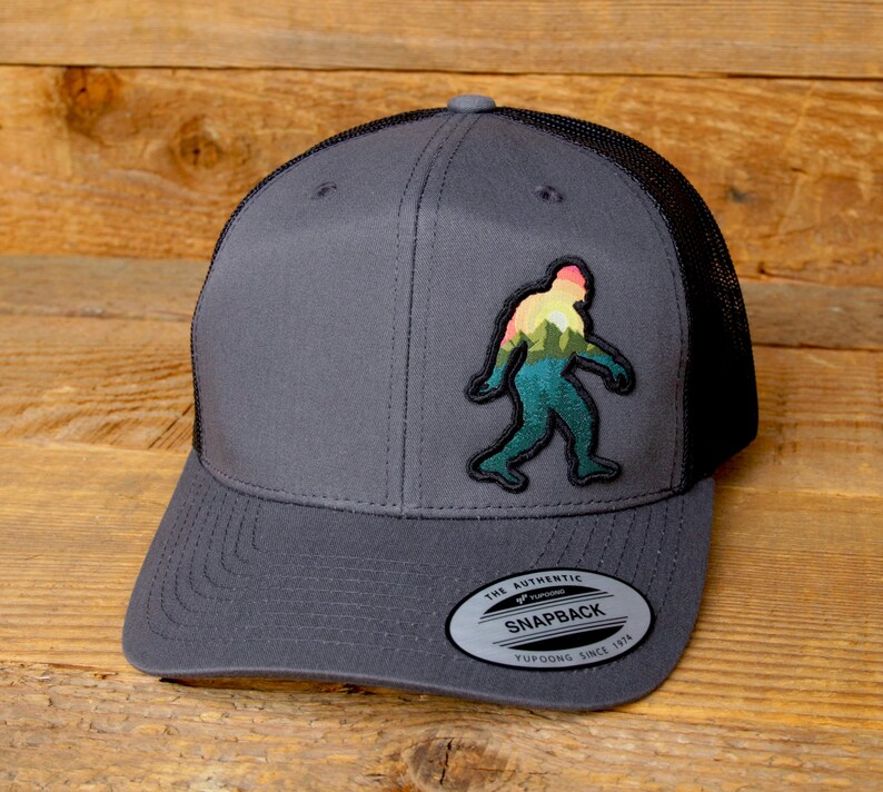 Adventure Sasquatch Hat Baseball Cap With Bigfoot Walking Etsy