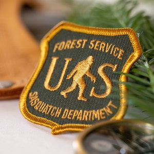 US Sasquatch Department Iron On Embroidered Patch image 3