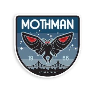 Mothman Sticker  | Waterproof, Sunproof, Decal | Point Pleasant Mothman