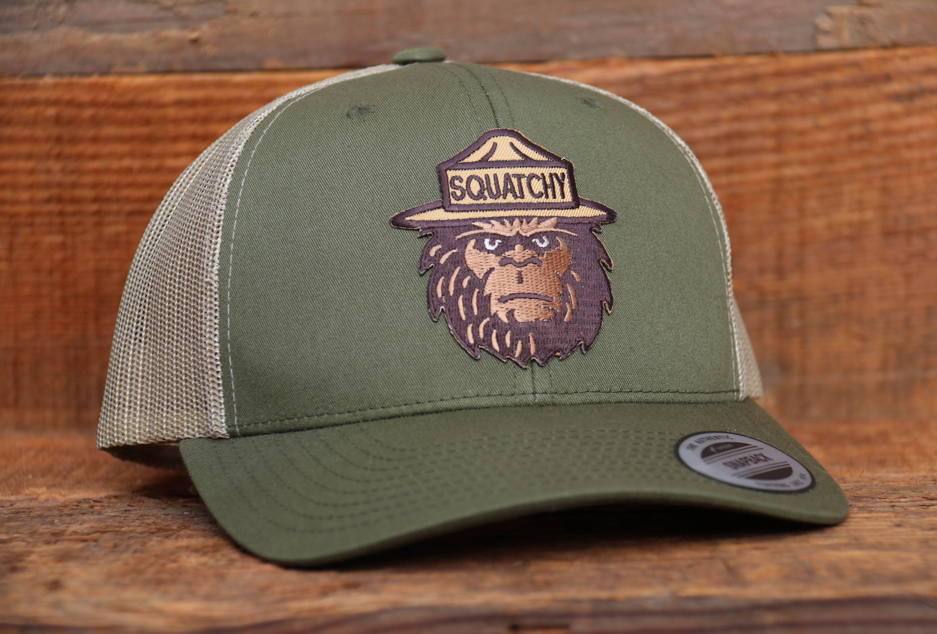 Bigfoot Squatchy Retro Trucker Hat | Snapback Cap | For Sasquatch and Bigfoot fans