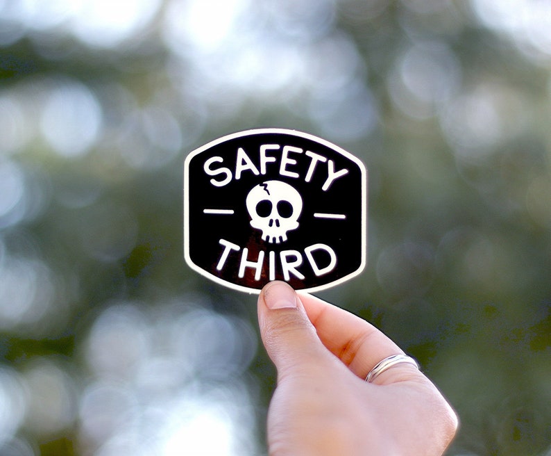 Safety Third Sticker Waterproof Vinyl Decal for Helmets - Etsy