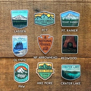 National Park Sticker Set Waterproof Vinyl Sticker, UV resistant NP Decal Choose as few or many of your favorite parks as you like image 3