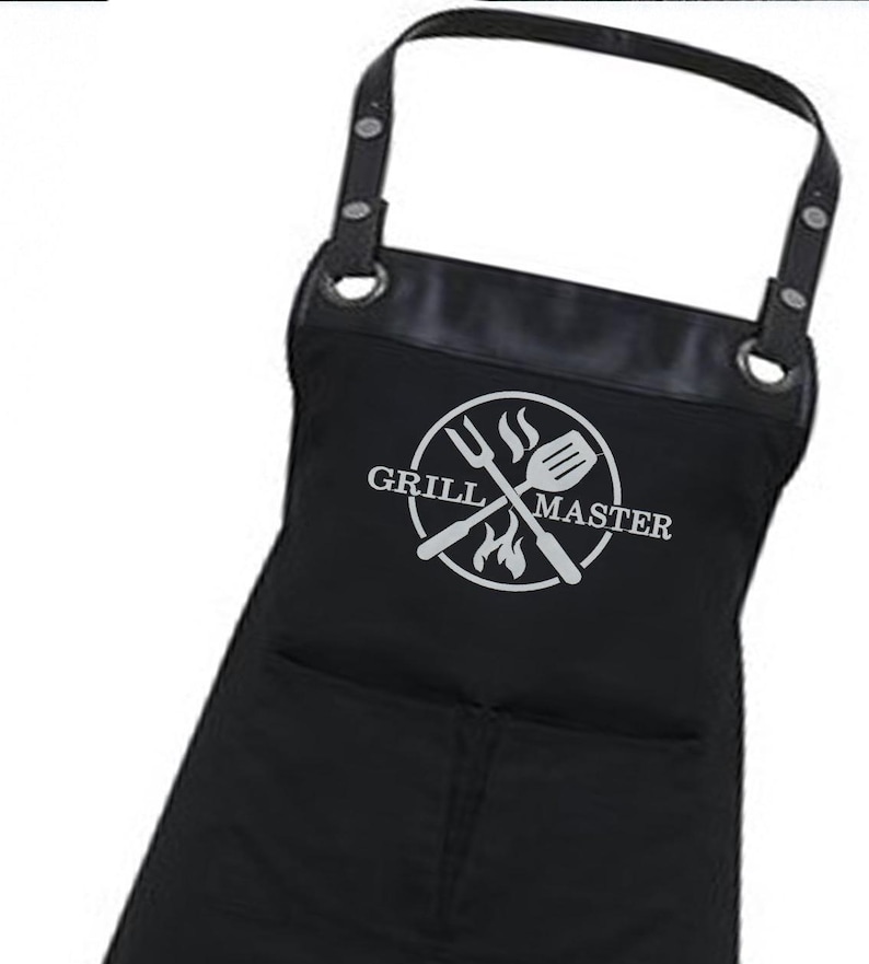 Grillschort voor mannen met een grappig ontwerp – ideaal cadeau-idee voor grillmeesters, perfect accessoire schwarz/ schwarz