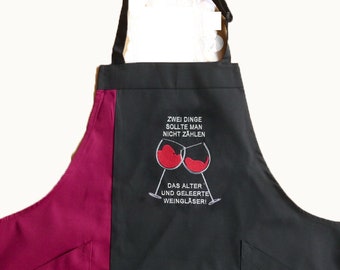 Kochschürze für Männer,  Kochschürze für Männer bestickt, mit Tasche, Kochschürze mit Namen,  Kochschürze personalisiert, Geschenk Kochen