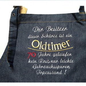 Birthday gift, barbecue apron for men embroidered with year and name, bachelor party, gift, special gift