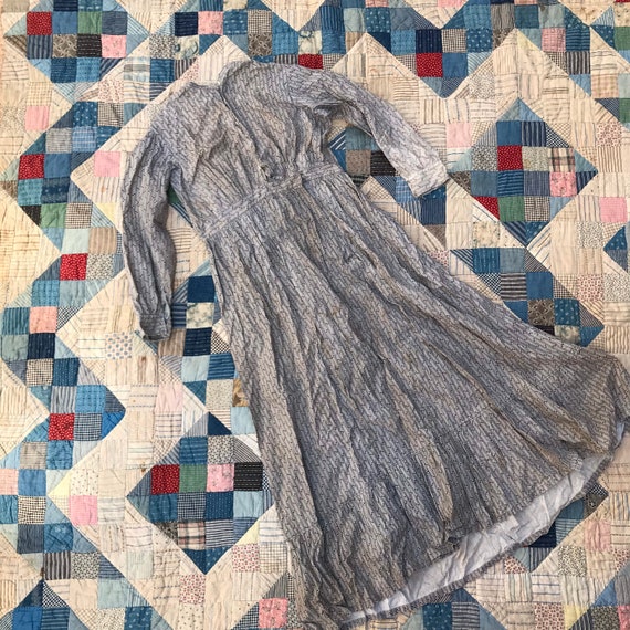 Light Grey Antique Calico Dress