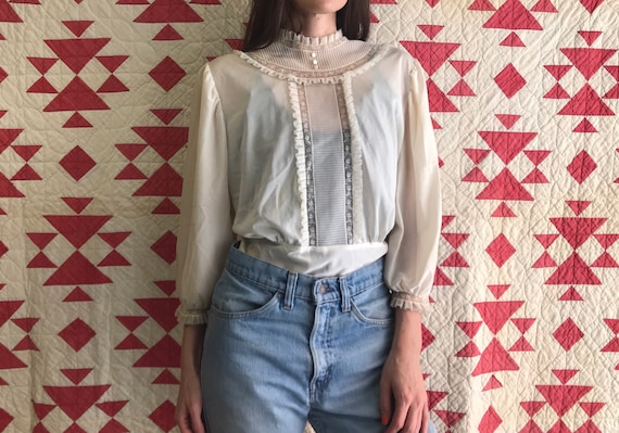 Victorian Style 70s Blouse