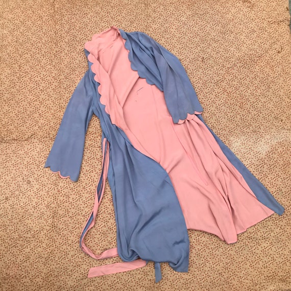 Pink and Blue Dressing Gown