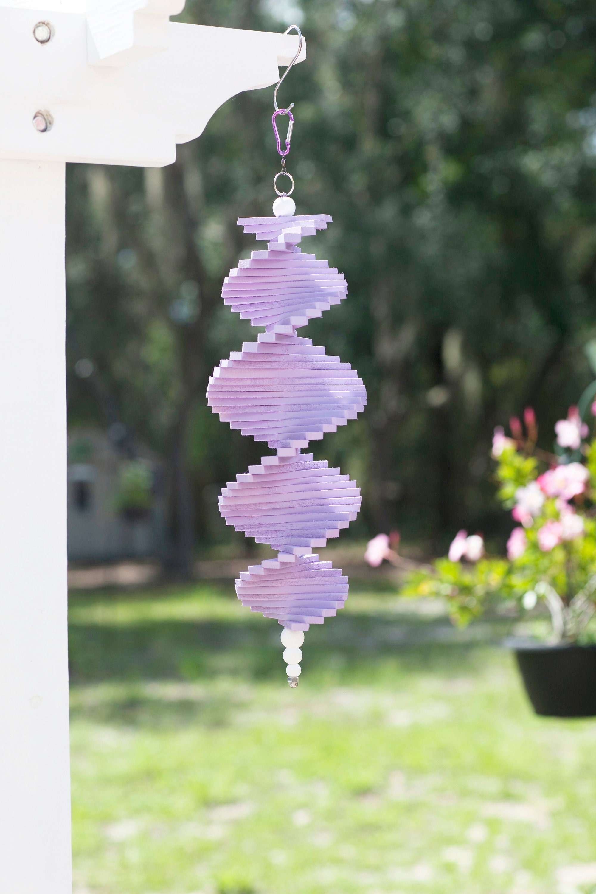 Colorful Wooden Spiral Wind Spinner Etsy