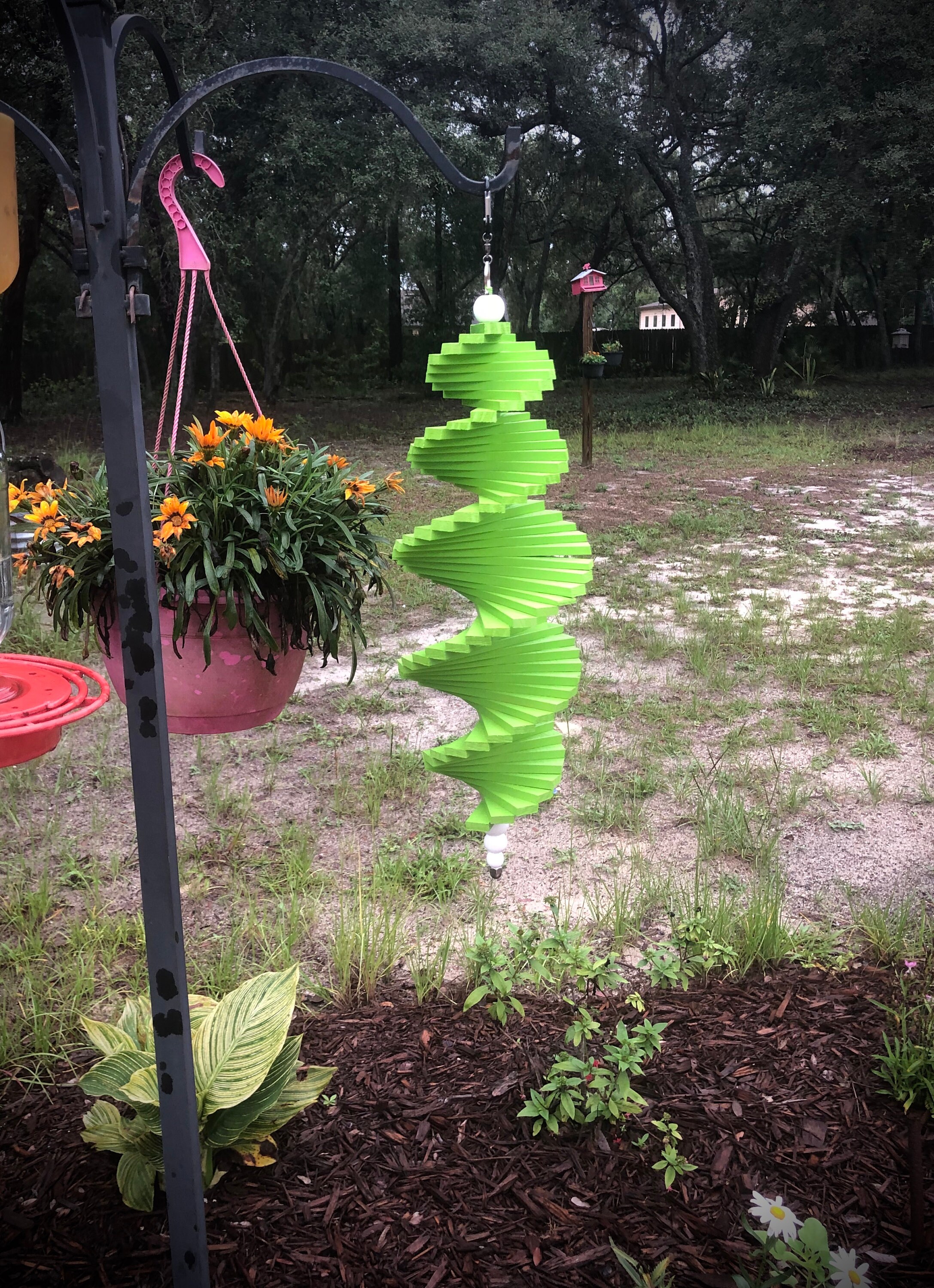 Colorful Wooden Spiral Wind Spinner Etsy