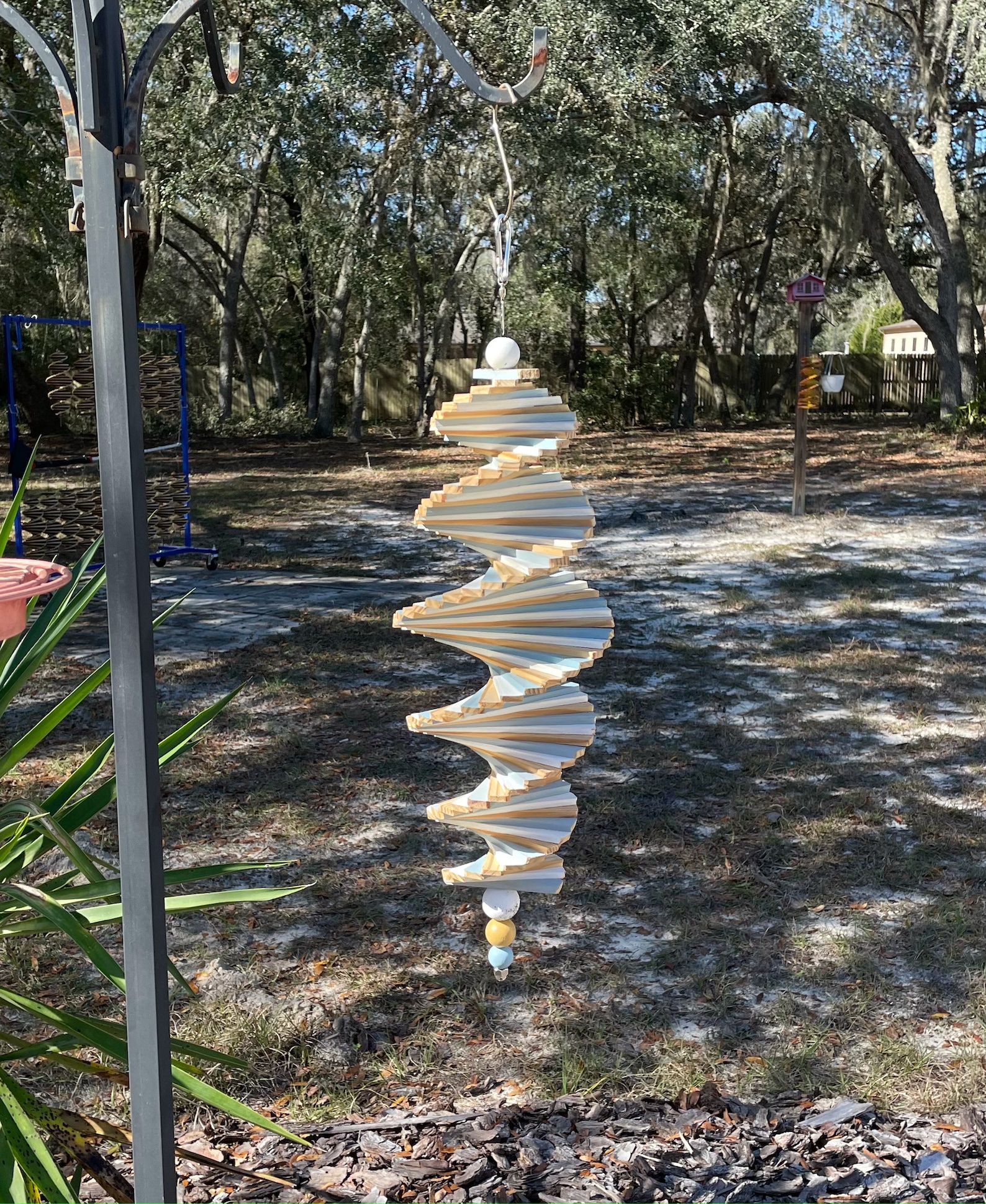 Wooden Spiral Wind Spinner OCEAN BREEZE Etsy