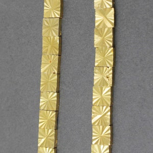9 Strands Gold Plated Designer Copper Square Shape Beads,diamond cut  Copper Beads,Jewelry Making Supplies 8mm 7.5inches BulkLot CCB160
