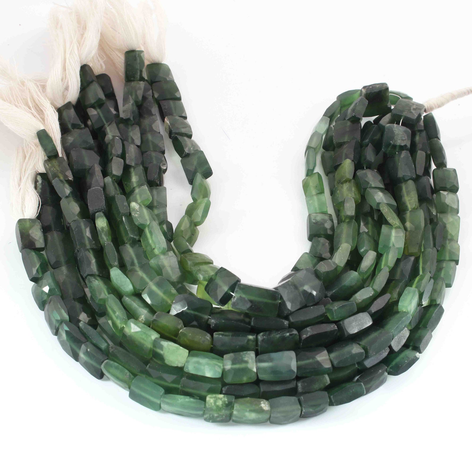 1 Strand Seraphinite Chicklet Shape Beads faceted Gemstone Etsy