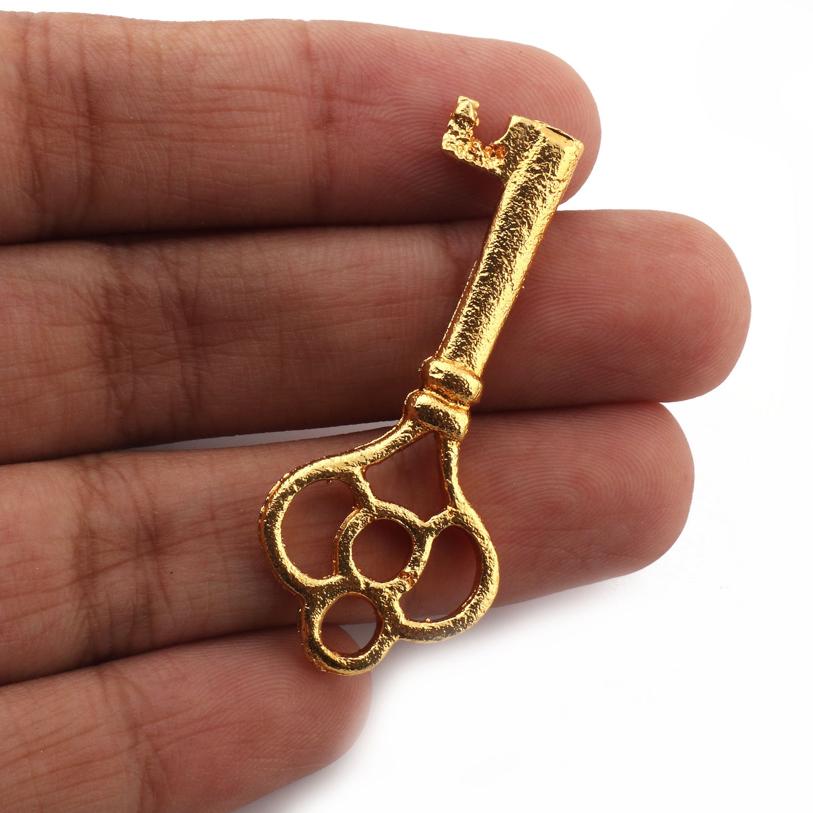 20 PCS Gold Plated Designer Key Charmskey Copper Key Gold Etsy UK
