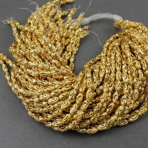 7 Strands Gold Plated Designer Copper Oval Beads, Jewelry Making Supplies 8mmx4mm 8 inches Bulk Lot CCB156