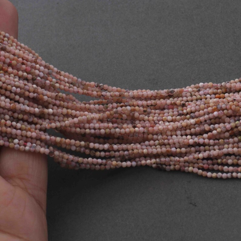 5 Strands Shaded Pink Opal Rondelles,Faceted Tiny Rondels Beads Gemstone beads,jewelry making supplies 2mm 13inch Long GB158