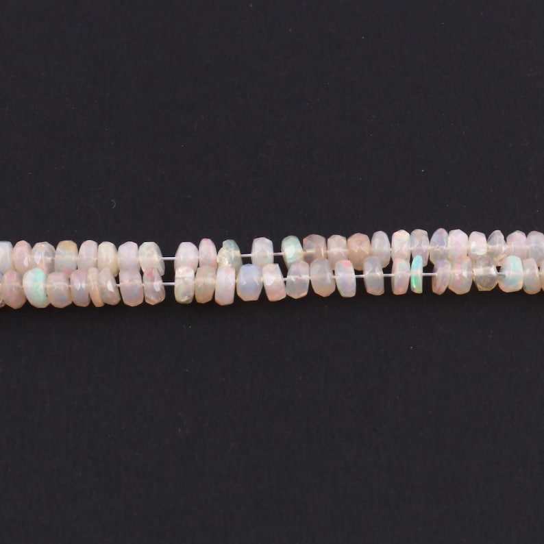 SP1518 1 Strand 100/% Natural And Genuine Welo Opal Rondelles Multi Fire Ethiopian Faceted Rondelles Beads,2mm-5mm,18 Inches