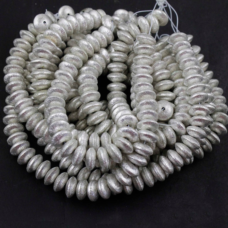 silver 10 mm* black AAA rondelle spacer beads option for size 6 8