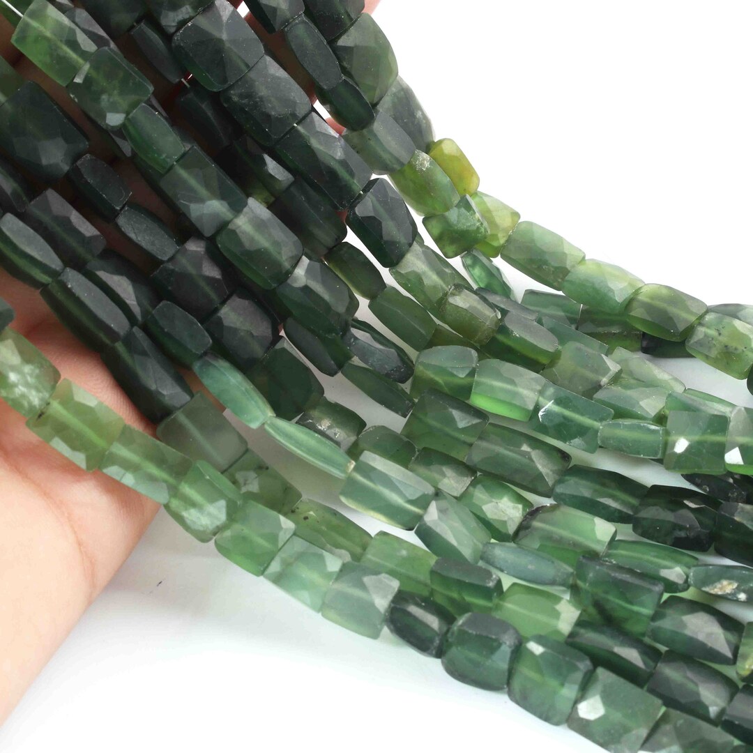 1 Strand Seraphinite Chicklet Shape Beads faceted Gemstone Etsy