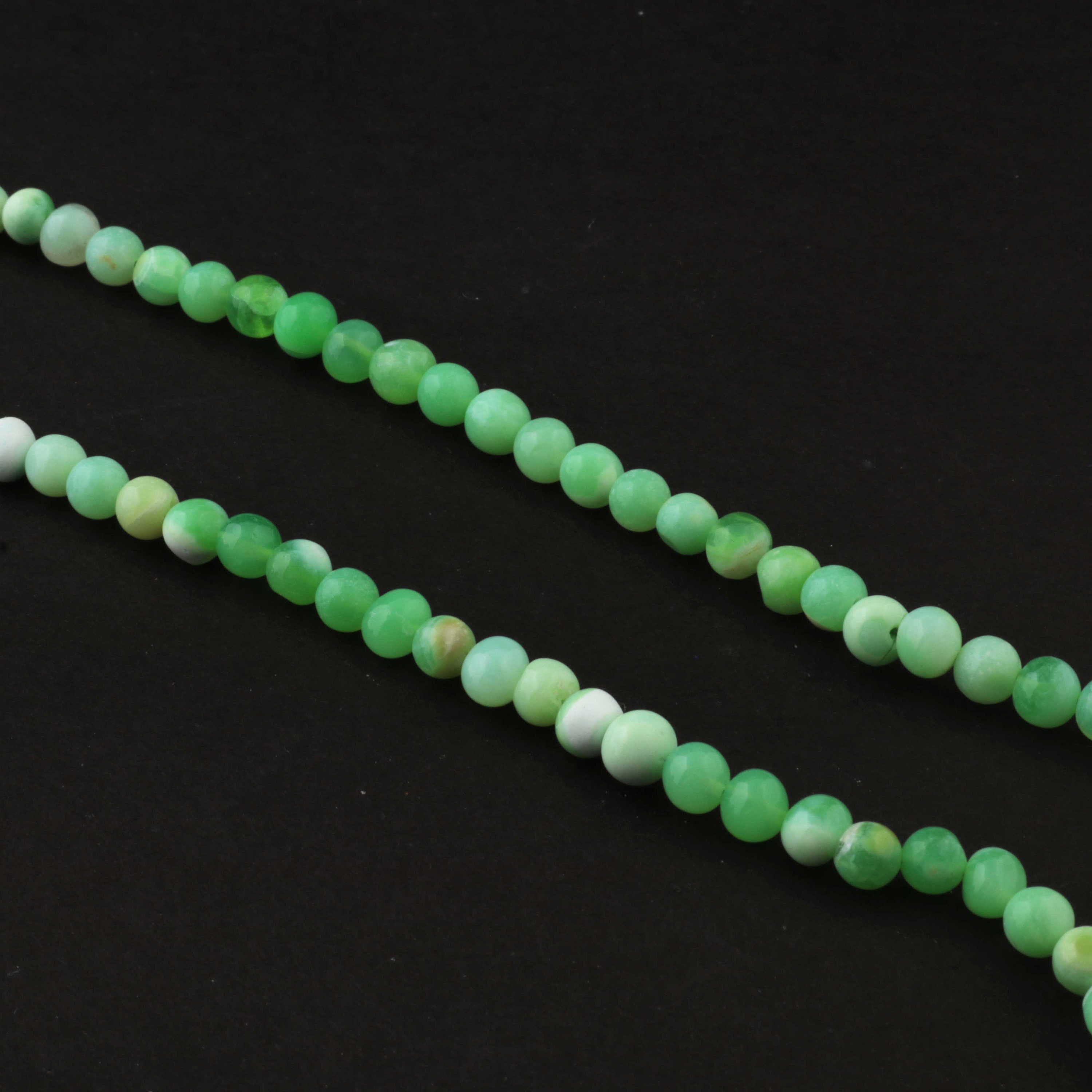 1 Strand Shaded Green Opal Round Ball Beads smooth Gemstone - Etsy